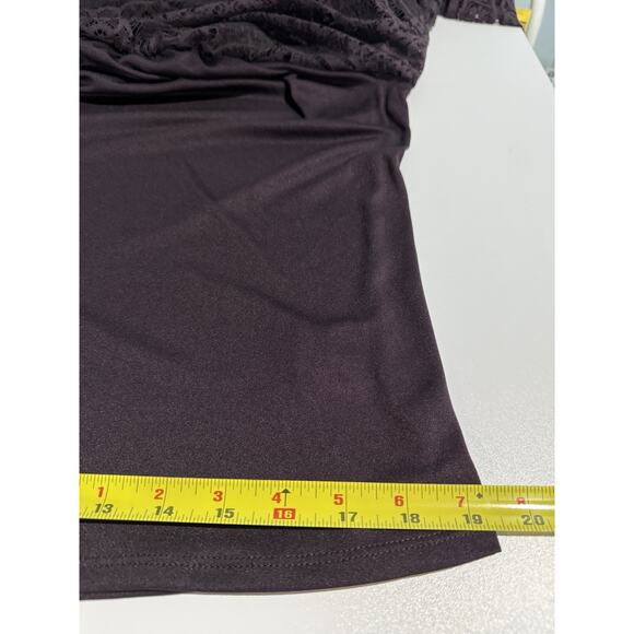 Apt 9 Off Shoulder Lace Top Sz M Bell Sleeve Purple Whimsigoth Fairycore - Picture 9 of 11